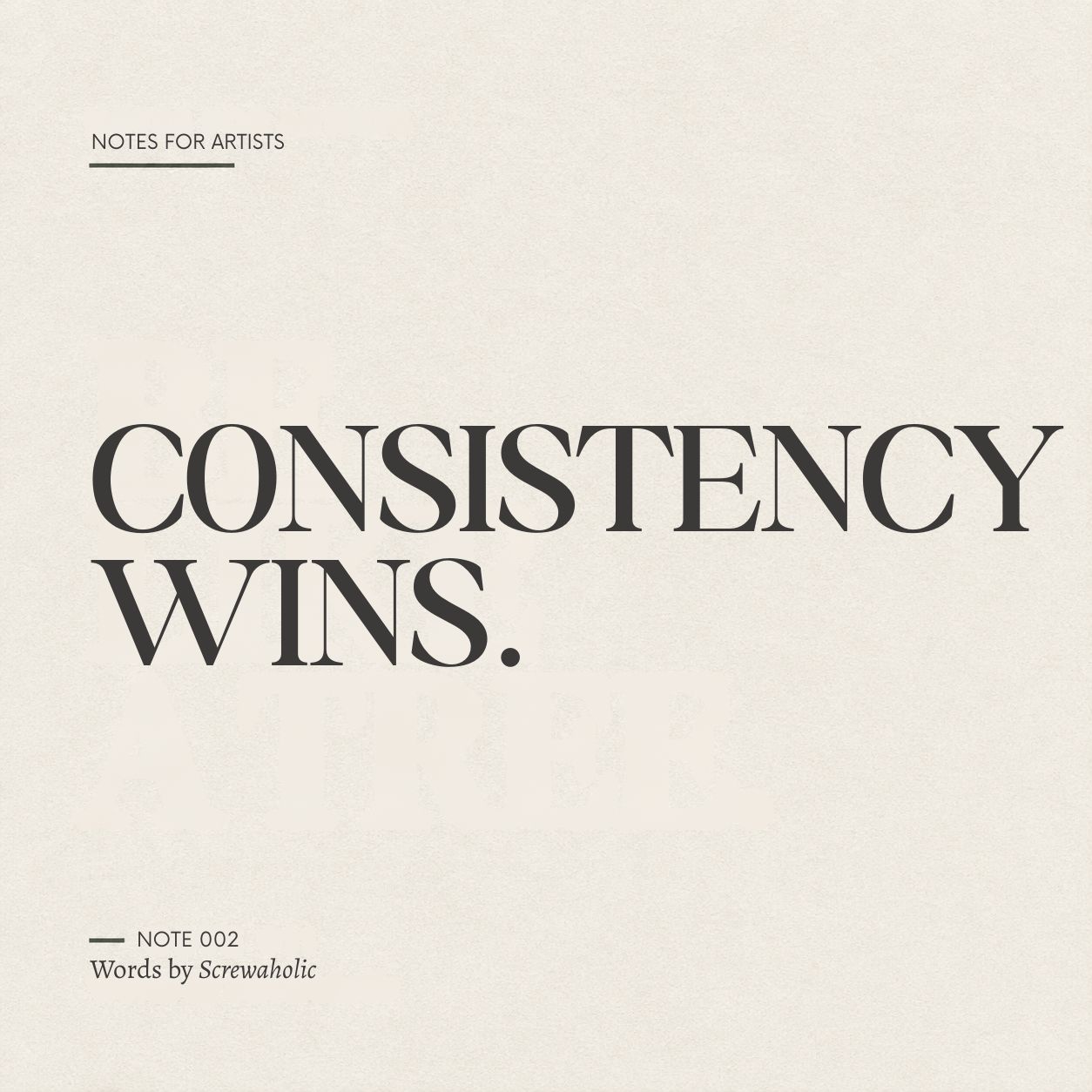 Cover for Consistency Wins