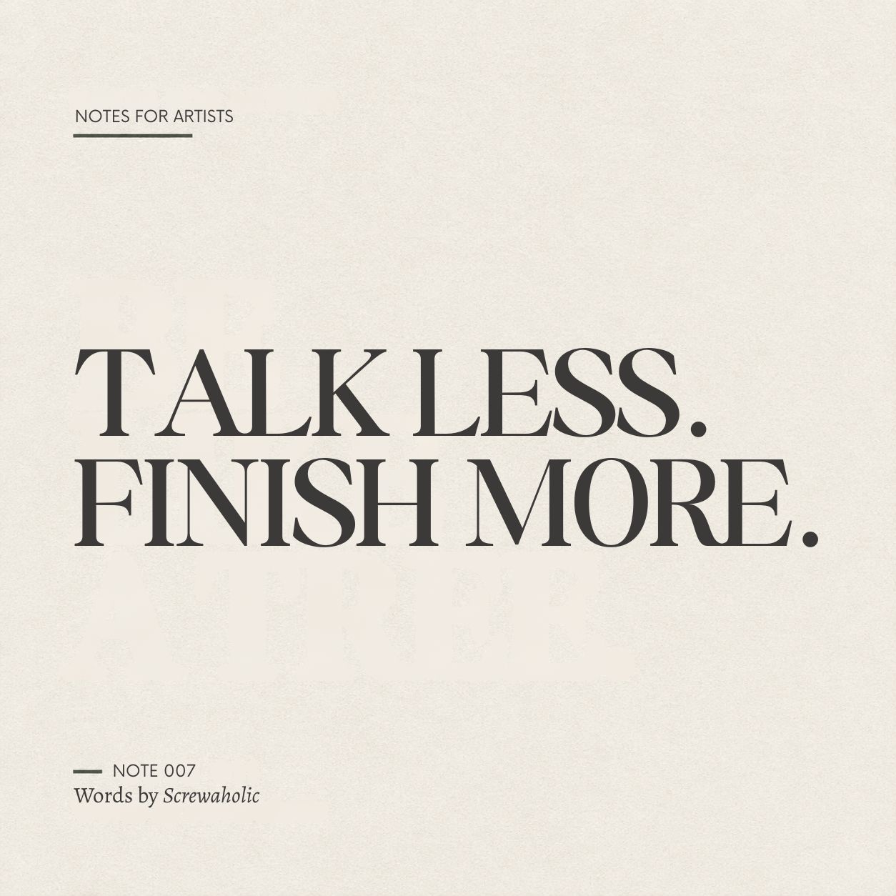 Cover for Talk Less. Finish More.