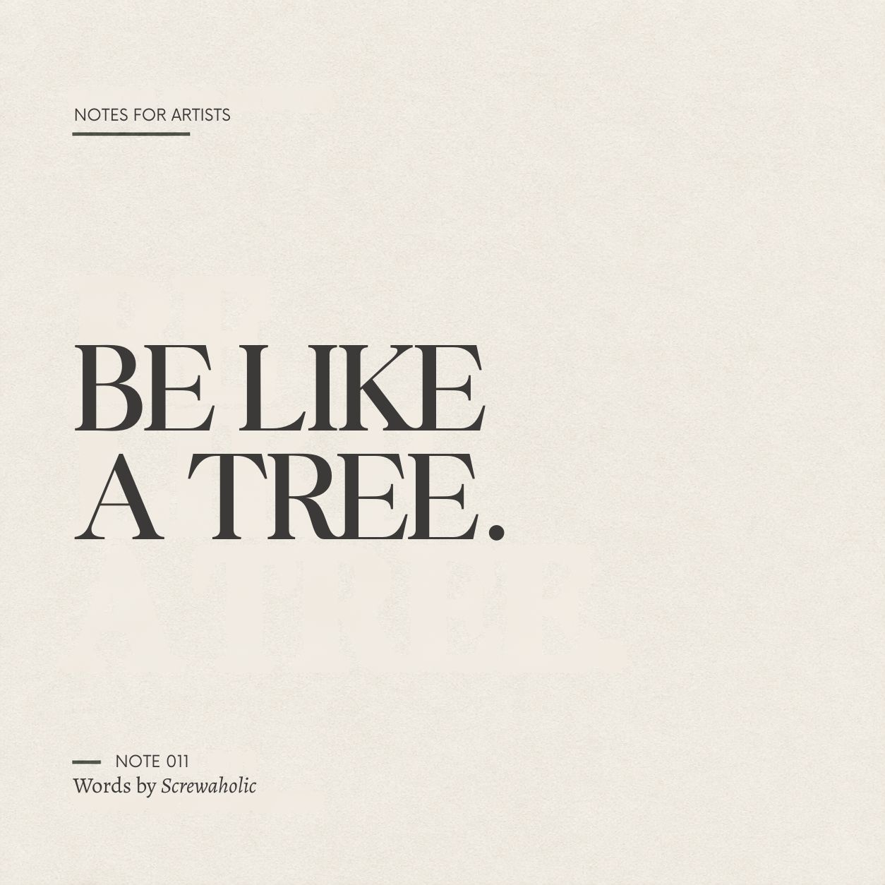 Cover for Be Like a Tree