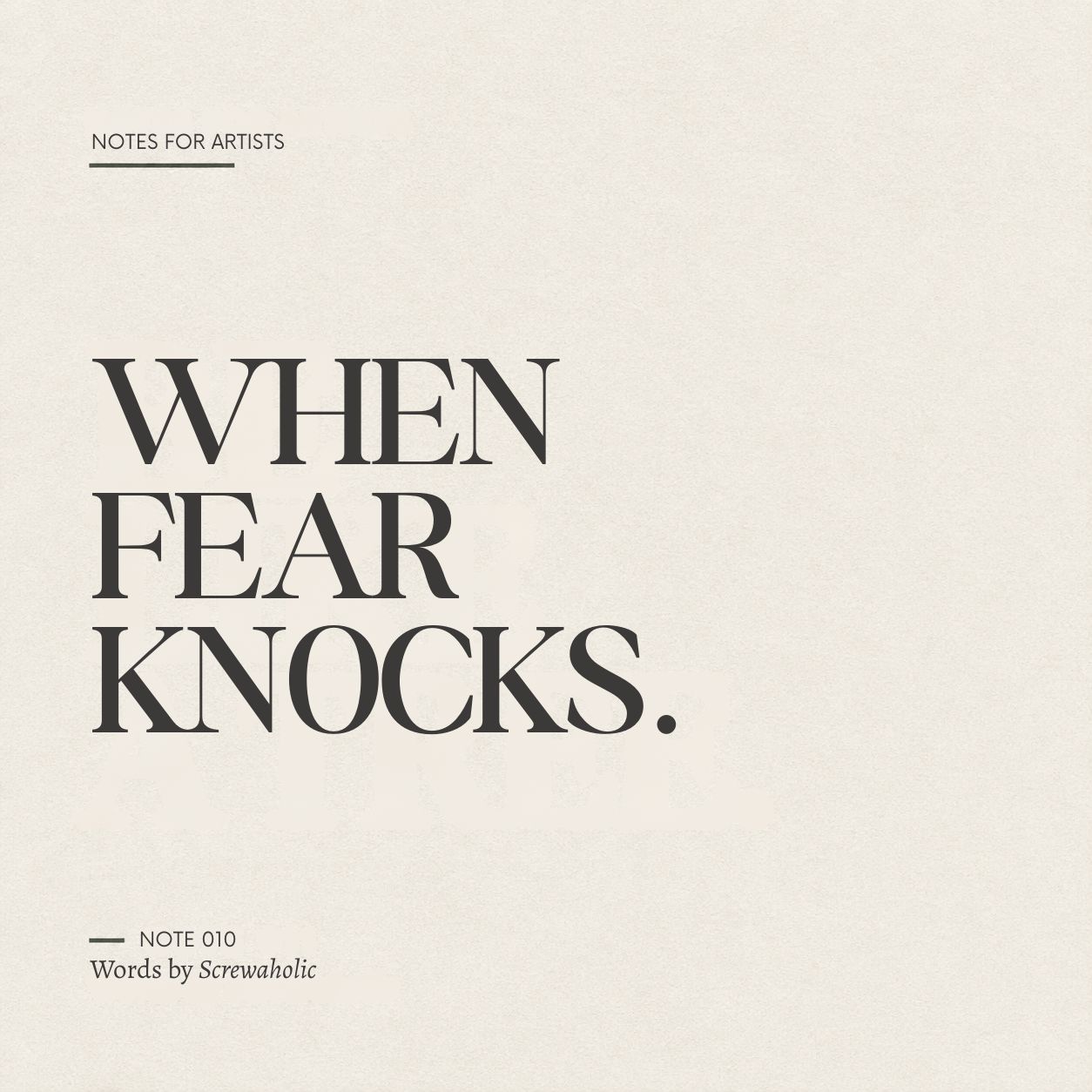 Cover for When Fear Knocks