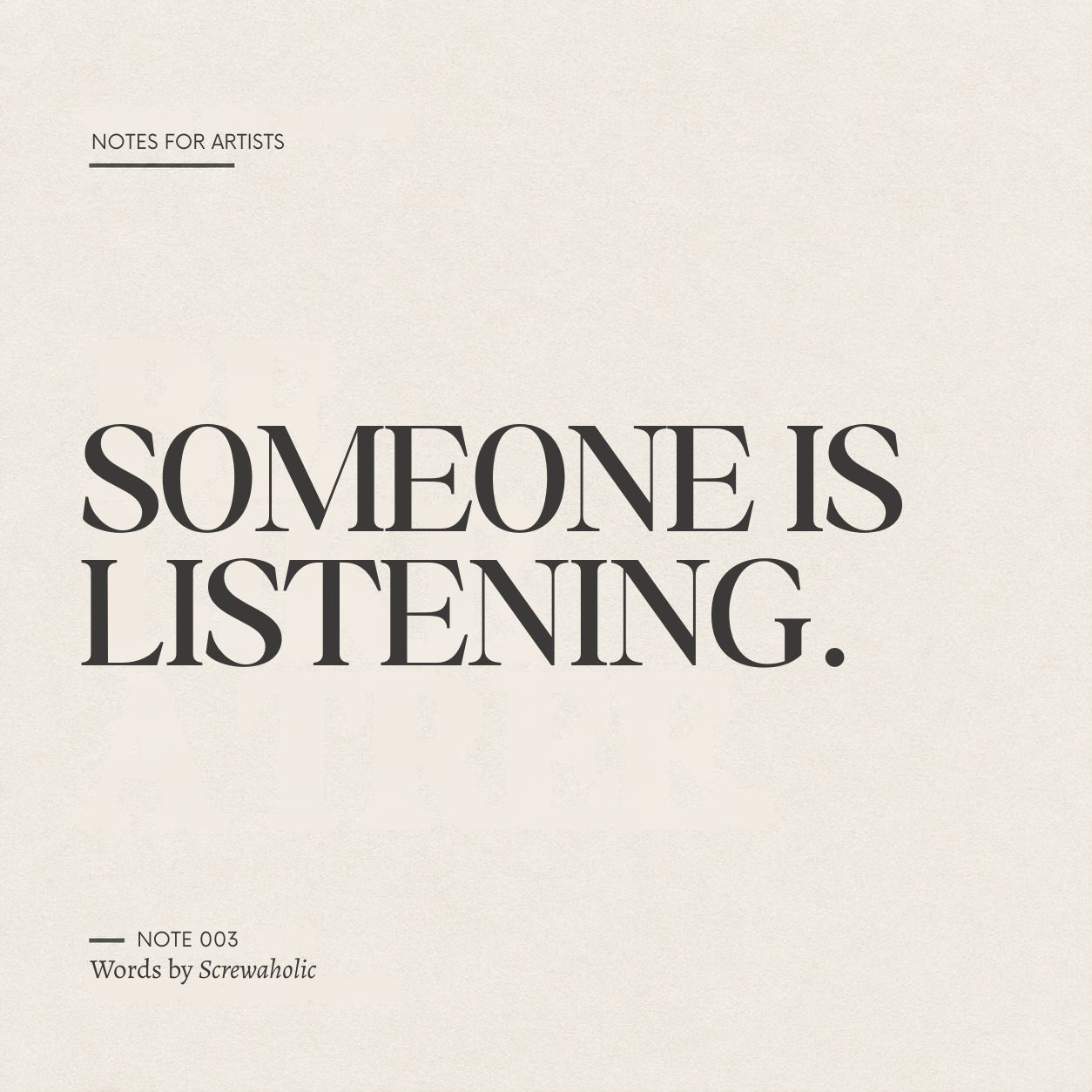 Cover for Someone Is Listening